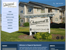 Tablet Screenshot of chaparralapartments.net